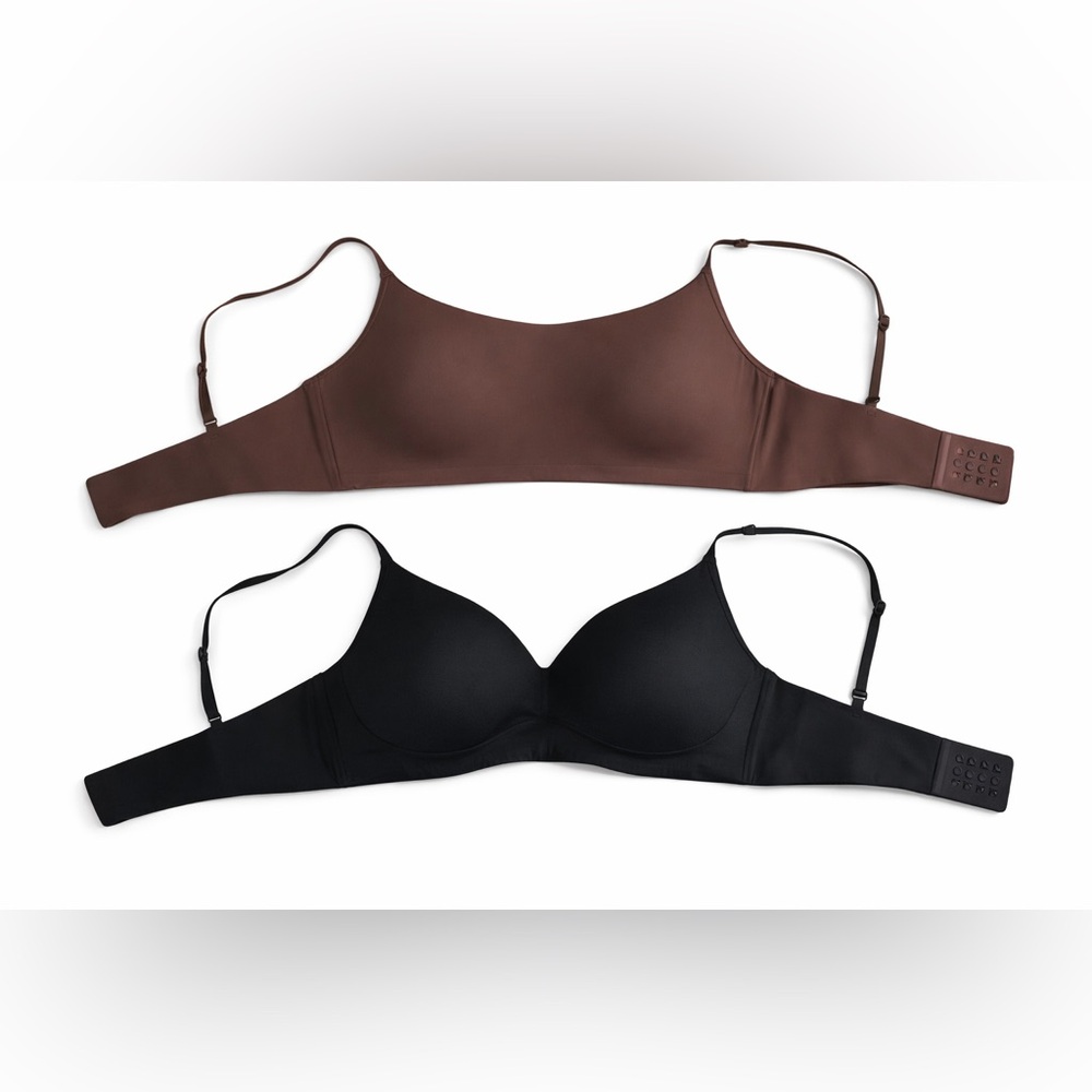NEW Seamless Contour Bras – Set of 2 (Black & Brown) – Size M